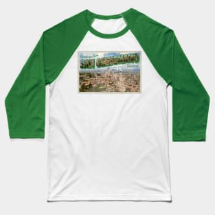 Greetings from San Gimignano Vintage style retro souvenir Baseball T-Shirt